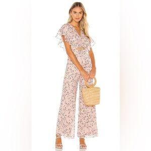 TULAROSA Darla Jumpsuit in Pale Pink Floral